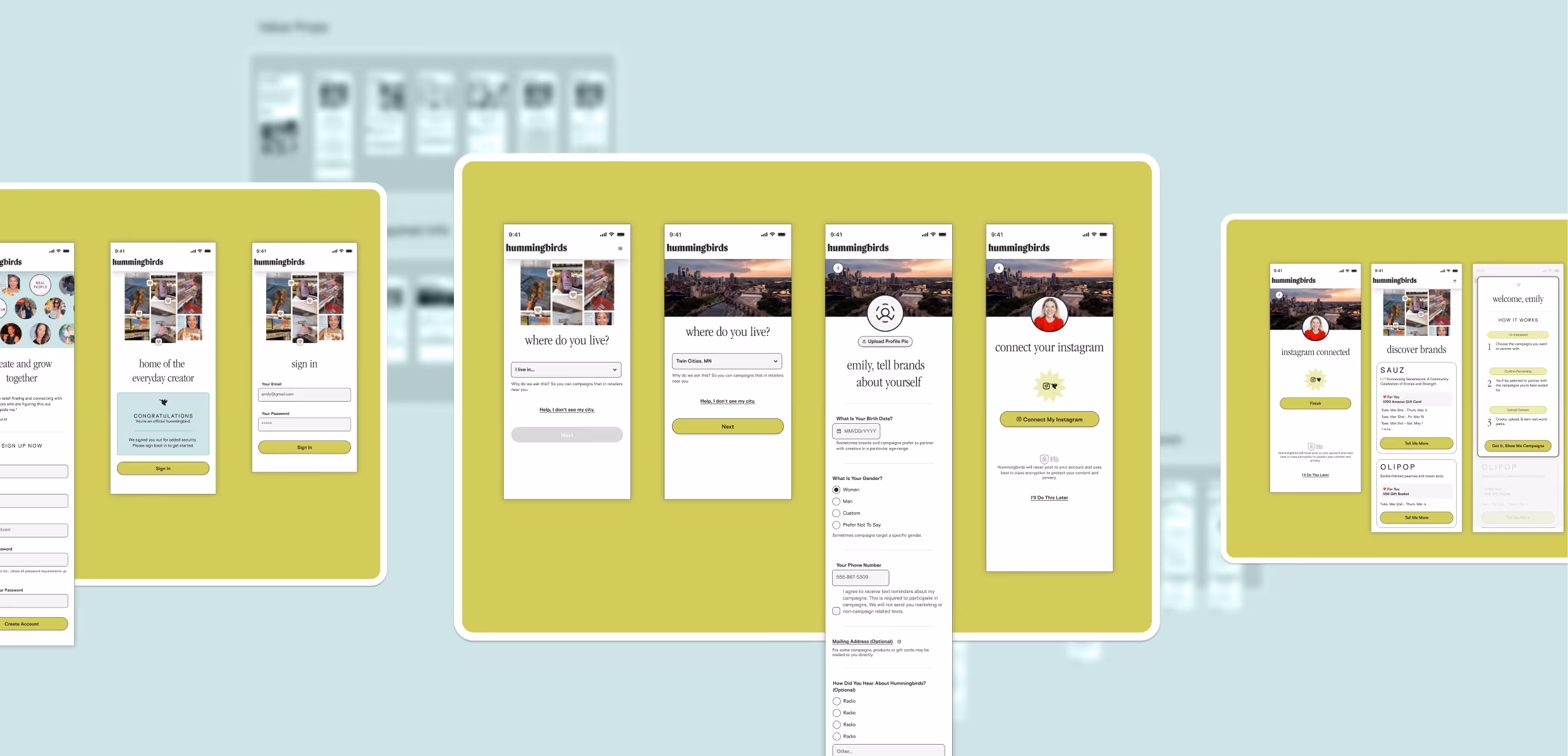 Hummingbirds Creator Onboarding